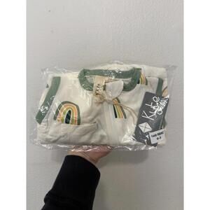 Kyte baby Matcha rainbow sleeveless zip romper 0-3 NIB